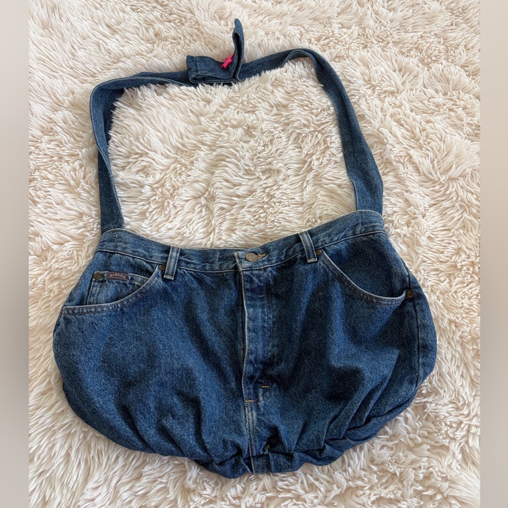 Denim Bubble Shoulder Bag - Blue - Picture 1 of 8
